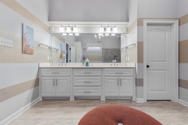 203 Miramar Blvd, Little Rock, AR 72223 - full bathroom with double vanity and a tile shower