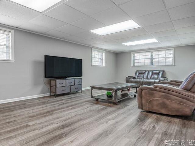 22 Nob Hill Cv, Little Rock, AR 72205 - living room with wood finished floors and a drop ceiling