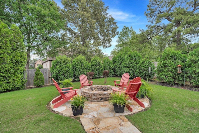 4260 Weldon Cv, Jonesboro, AR 72404 - view of yard featuring an outdoor fire pit and a patio area