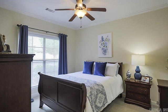 29 Taylor Park Loop, Little Rock, AR 72211 - bedroom with carpet, crown molding, and ceiling fan