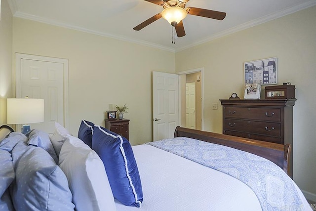 29 Taylor Park Loop, Little Rock, AR 72211 - bedroom with ornamental molding and ceiling fan