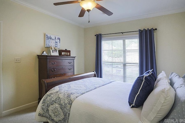 29 Taylor Park Loop, Little Rock, AR 72211 - carpeted bedroom with ornamental molding and ceiling fan