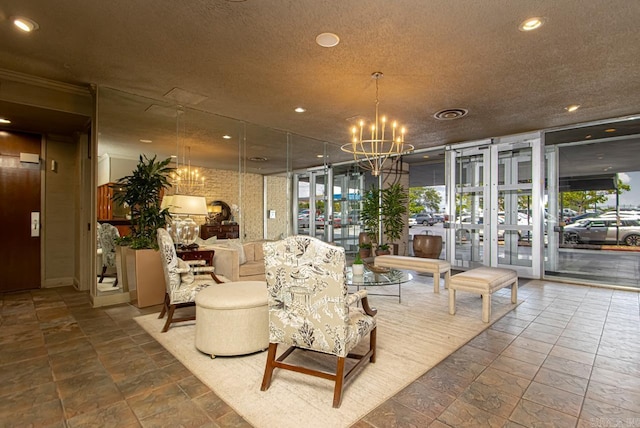 700 E 9th J St Unit 12J, Little Rock, AR 72202 - building lobby with a textured ceiling and recessed lighting