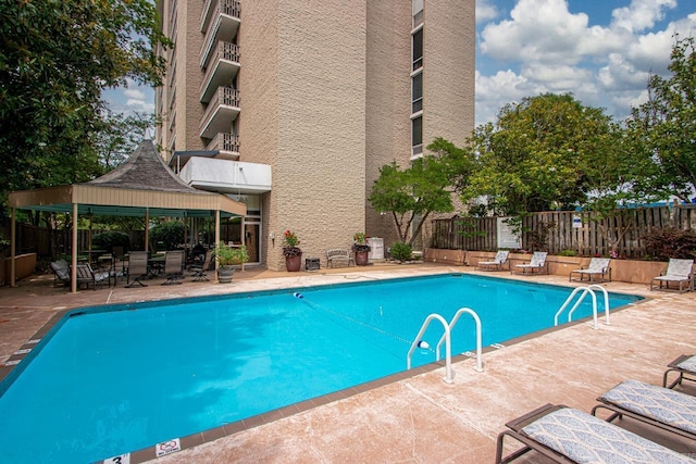 700 E 9th J St Unit 12J, Little Rock, AR 72202 - view of pool featuring a gazebo and a patio