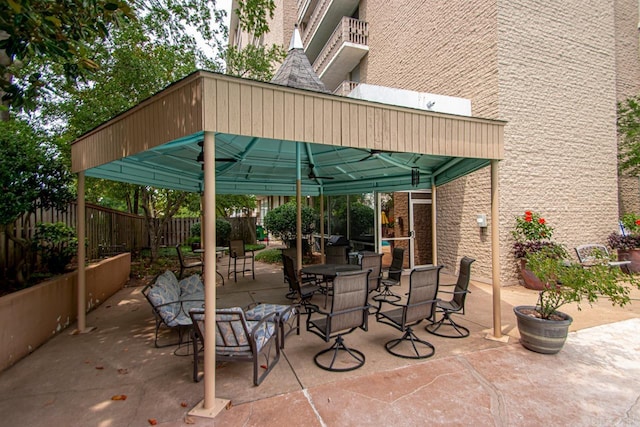 700 E 9th J St Unit 12J, Little Rock, AR 72202 - view of patio featuring a gazebo