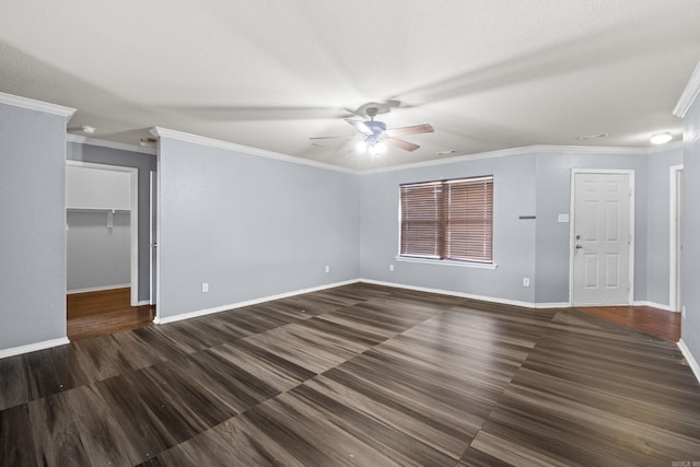 6532 Ridgemist Cv, North Little Rock, AR 72117 - spare room with ceiling fan and crown molding