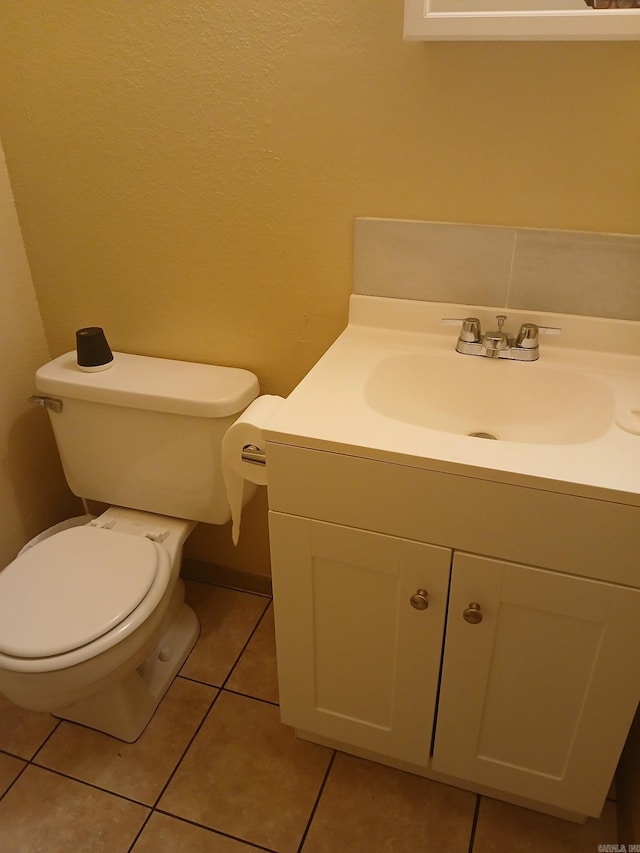 320 S Lewis St, Mineral Sprs, AR 71851 - half bathroom with vanity and tile patterned flooring