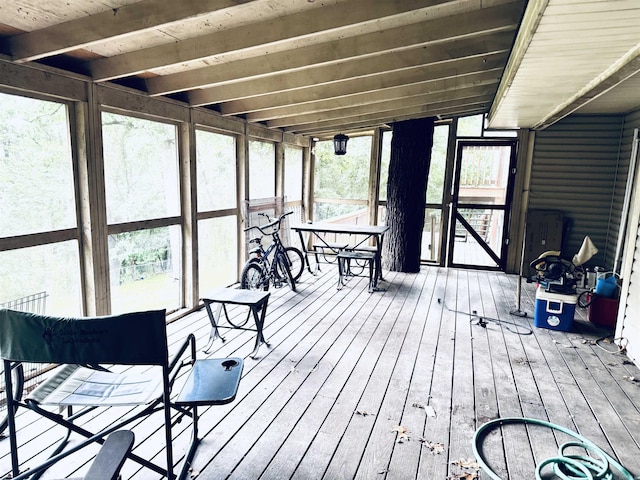 view of sunroom