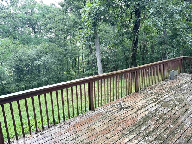 deck with a yard