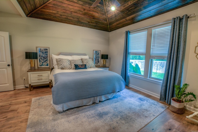 152 Callaway Cir, Hot Springs, AR 71913 - bedroom featuring vaulted ceiling, wooden ceiling, and wood finished floors