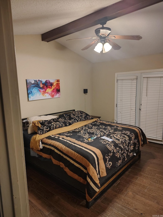 bedroom with wood finished floors and a ceiling fan