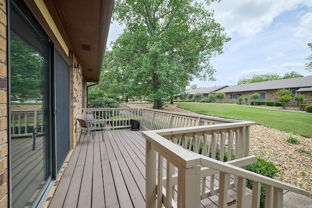 109 Indian Hills St Unit C-5, Hot Springs, AR 71913 - wooden deck with a yard