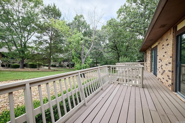 109 Indian Hills St Unit C-5, Hot Springs, AR 71913 - wooden deck featuring view of scattered trees