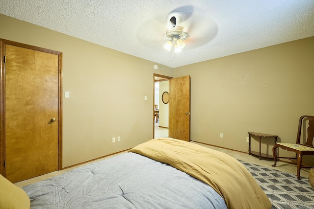 109 Indian Hills St Unit C-5, Hot Springs, AR 71913 - bedroom with carpet flooring, ceiling fan, and a textured ceiling
