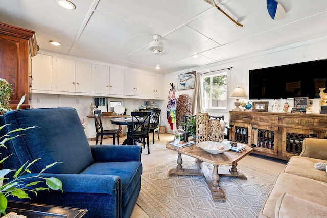 520 E 8th St, Lonoke, AR 72086 - living area with light carpet and recessed lighting