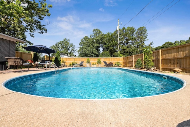 520 E 8th St, Lonoke, AR 72086 - view of swimming pool with a fenced backyard and a patio