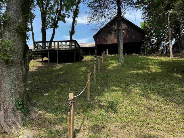 410 S Riverview Ln, Mountain View, AR 72560 - view of grassy yard featuring a deck
