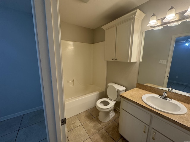 1010 Tori Ln, Beebe, AR 72012 - bathroom with vanity, tile patterned flooring, and tub / shower combination