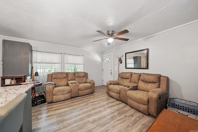 172 Susie Ln, Mena, AR 71953 - living area with ceiling fan and light wood-style floors