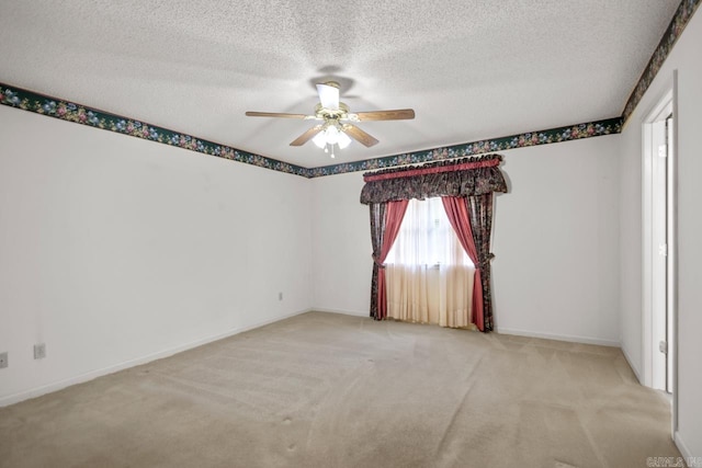 3905 Deer Dr, Benton, AR 72019 - carpeted spare room featuring a ceiling fan and a textured ceiling
