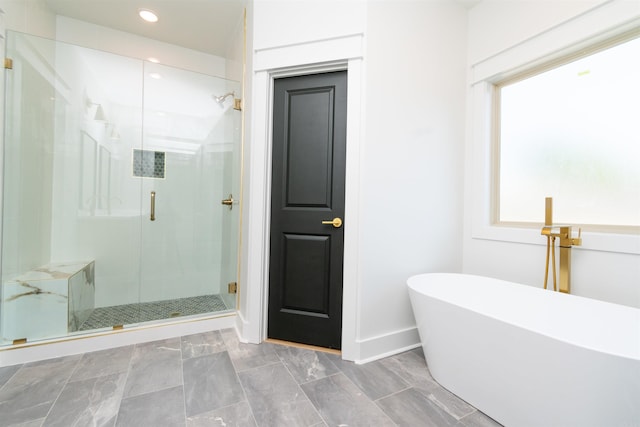 2284 Sistine Chapel Cir, Jonesboro, AR 72404 - full bath featuring a shower stall, a freestanding tub, and recessed lighting