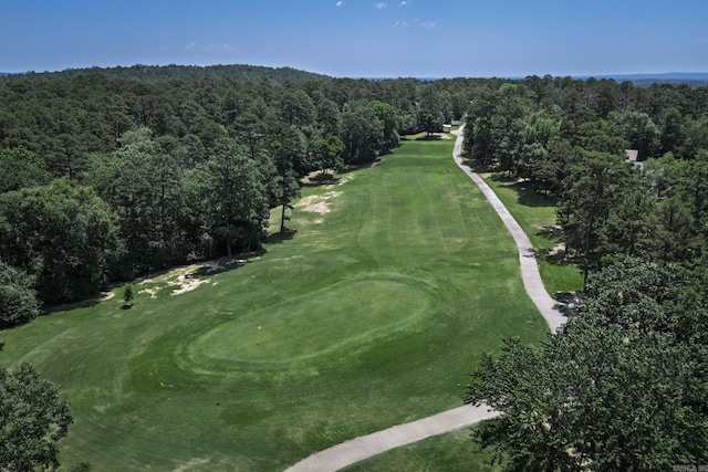 96 San Sebastian Way, Hot Springs Village, AR 71909 - aerial overview of property's location with a forest and a golf course