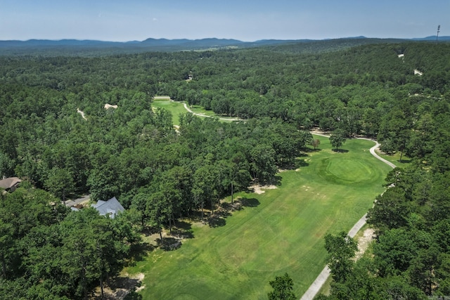 96 San Sebastian Way, Hot Springs Village, AR 71909 - aerial view of property's location featuring a golf club and a mountainous background