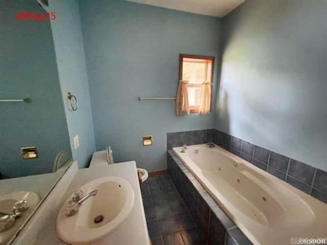 1116 Mccracken Ridge Rd, Mountain Home, AR 72653 - bathroom with a whirlpool tub and tile patterned floors