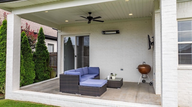 127 Copper Cir, Little Rock, AR 72223 - view of patio / terrace featuring a ceiling fan and an outdoor living space
