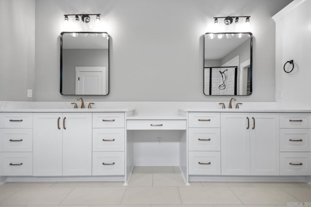 6185 Creekwater, Bryant, AR 72002 - full bathroom with two vanities and a tile shower