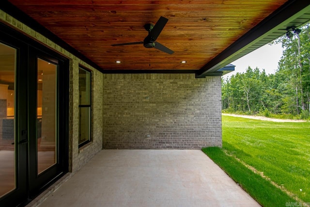6185 Creekwater, Bryant, AR 72002 - view of patio / terrace with ceiling fan