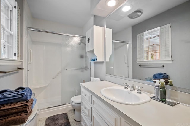 11414 E Stoney Point Ct, Little Rock, AR 72211 - bathroom featuring a shower stall and vanity