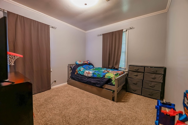 3215 Edgewood Rd, El Dorado, AR 71730 - carpeted bedroom featuring ornamental molding