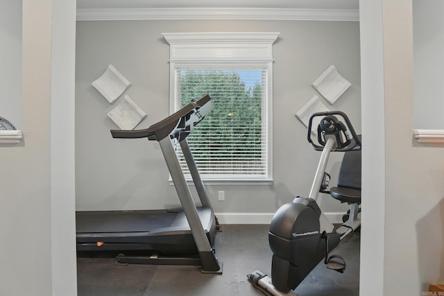 3051 Mount Mcgregor Dr, Benton, AR 72019 - workout area with crown molding