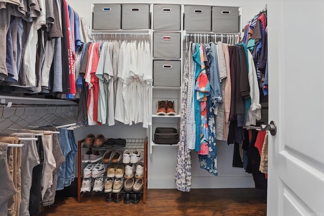 3051 Mount Mcgregor Dr, Benton, AR 72019 - walk in closet featuring wood finished floors