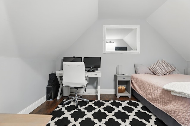 3051 Mount Mcgregor Dr, Benton, AR 72019 - bedroom featuring wood finished floors and lofted ceiling
