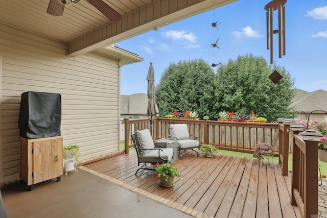 3051 Mount Mcgregor Dr, Benton, AR 72019 - deck with a ceiling fan
