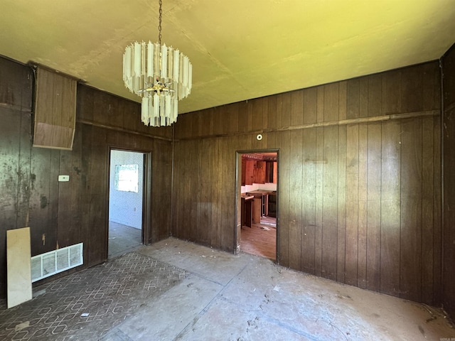 104 Crumpler, Altus, AR 72821 - unfurnished dining area with a chandelier