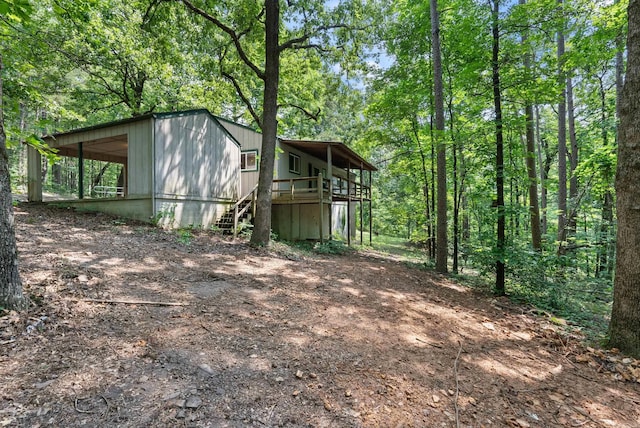 101 Winchester Ct, Fairfield Bay, AR 72088 - view of outbuilding featuring stairs