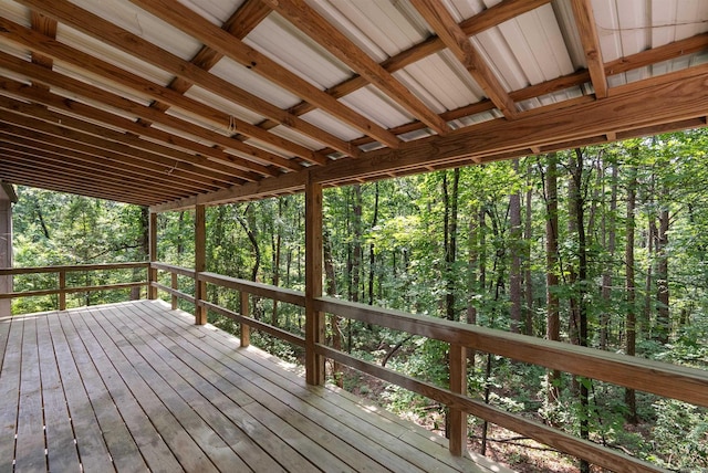 101 Winchester Ct, Fairfield Bay, AR 72088 - wooden deck featuring a wooded view