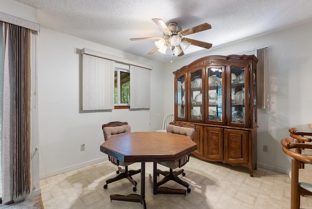 101 Winchester Ct, Fairfield Bay, AR 72088 - office featuring light floors, ceiling fan, and a textured ceiling