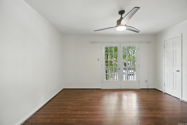 49 Kingsbridge Way, Little Rock, AR 72212 - unfurnished room with crown molding, wood finished floors, and a ceiling fan