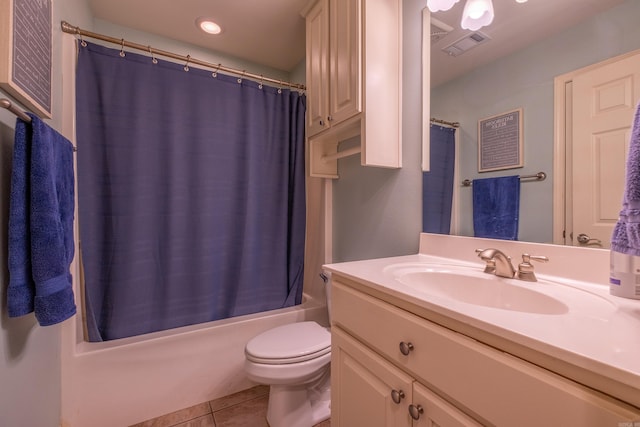 6708 Austin Harbor Loop, Sherwood, AR 72120 - bathroom featuring vanity, tile patterned floors, and shower / bath combo