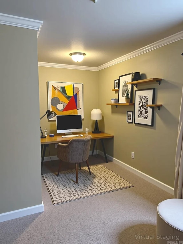 6708 Austin Harbor Loop, Sherwood, AR 72120 - office with crown molding and carpet