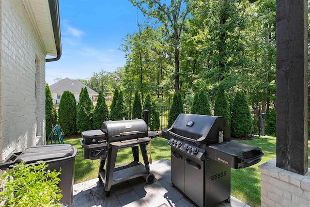 18001 Oak Creek Pl, Little Rock, AR 72223 - view of patio / terrace with grilling area