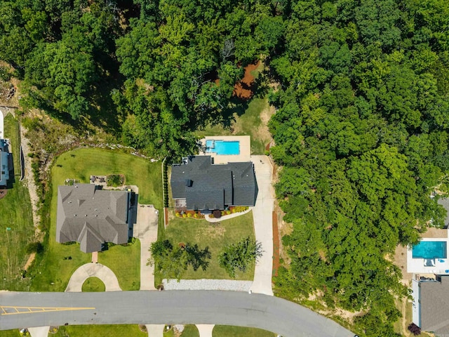 18001 Oak Creek Pl, Little Rock, AR 72223 - drone / aerial view of a pool area
