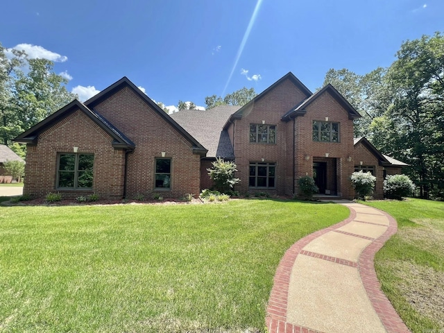 847 Woodland Hills Dr, Mountain View, AR 72560 - view of front of house featuring brick siding and a front lawn