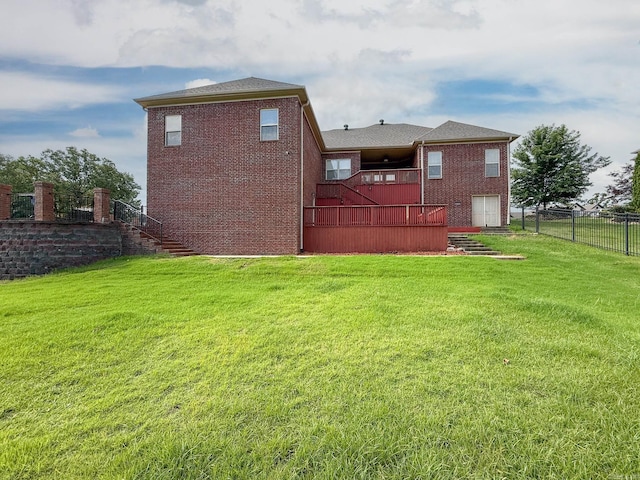 706 Greystone Blvd, Cabot, AR 72023 - rear view of property featuring stairs and brick siding