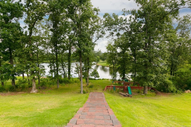 706 Greystone Blvd, Cabot, AR 72023 - view of green lawn with a water view