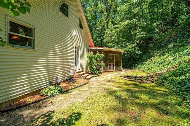 175 Appaloosa Trl, Hot Springs, AR 71909 - view of yard featuring entry steps and a sunroom